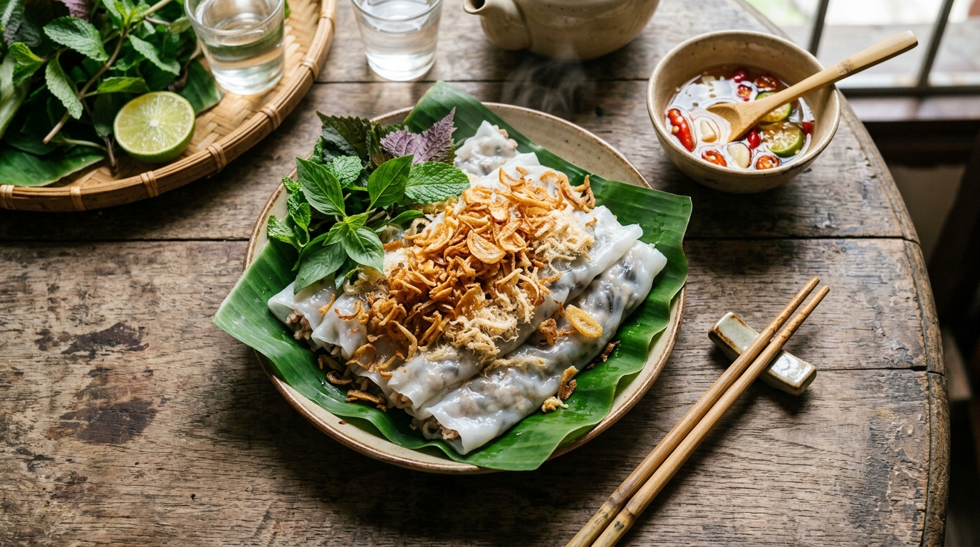 Banh cuon nong hoi Ha Noi